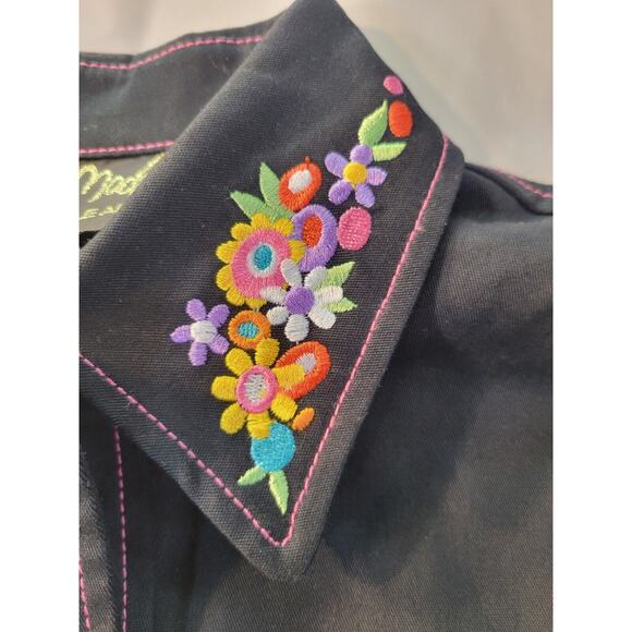 Bob Mackie Wearable Art May day Long Sleeve Button Heavy Shirt Women's XXS 2XS - Picture 7 of 16